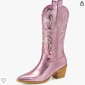 Pink cowboy boots
